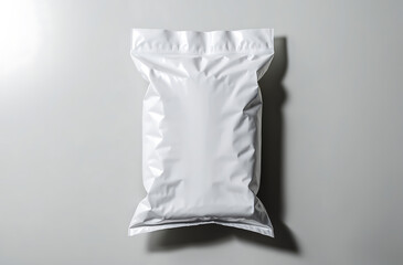 White Poly Mailer Bag on a Grey Background