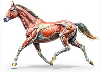 equestrian biomechanics equine physiology medical illustration