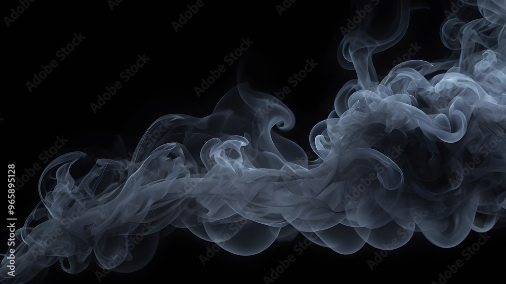 Wall mural smoke on black, ai generated