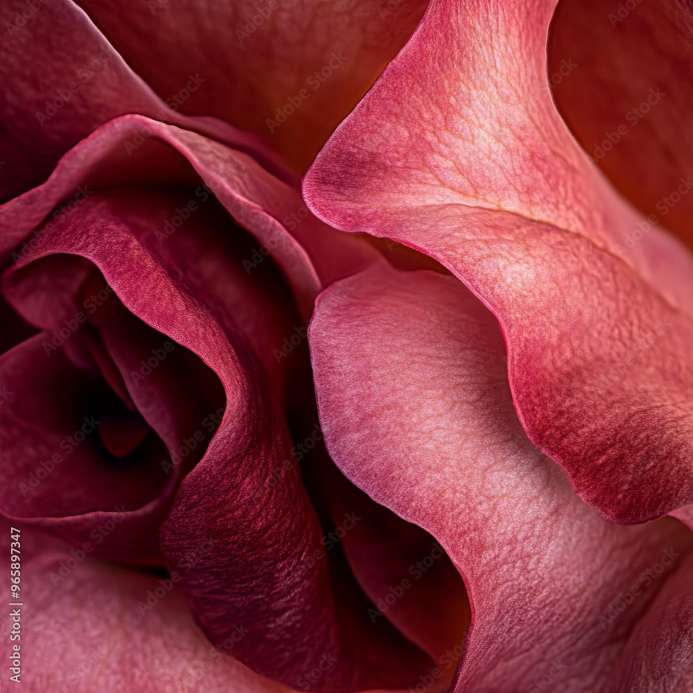 Wall mural Close-up of delicate, pink flower petals.