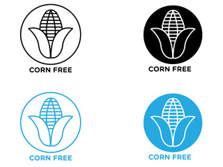 corn free icon black and white vector outline sign