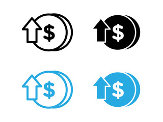 Expensive icon black and white vector outline sign