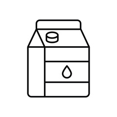 Milk Carton vector icon stock illustration