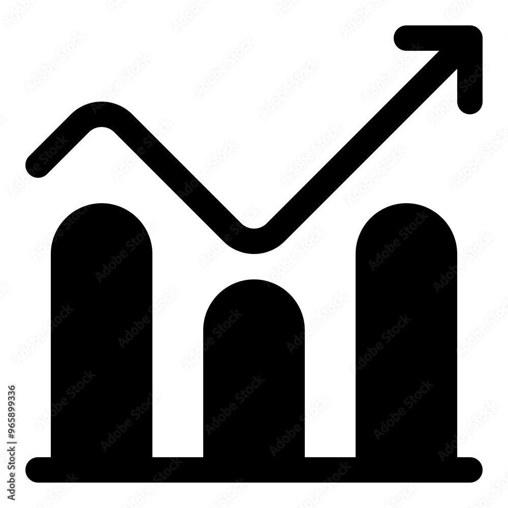 Wall mural chart icon for data analysis and visualization