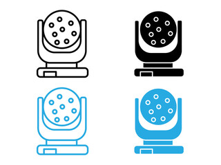 laser lamp icon black and white vector outline sign