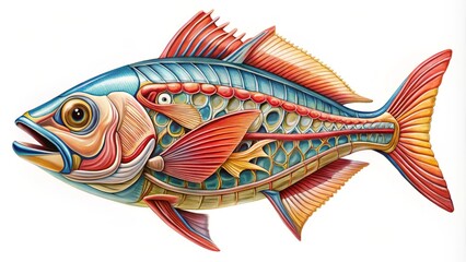 fish on a white