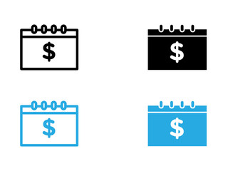 Payday icon black and white vector outline sign