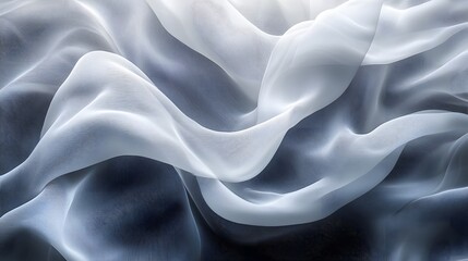 Fototapeta premium A delicate geometric abstraction with white and grey shades, using blurred patterns for a refined and clean design.