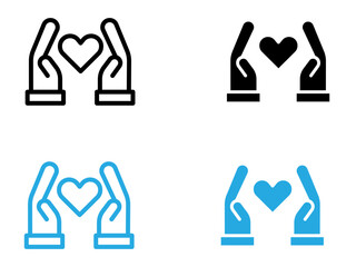 Respectfulness icon black and white vector outline sign