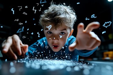 Algebra symbols floating in space as a student tries to grasp the meaning of quadratic equations and linear functions