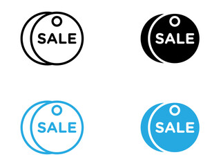 sale icon black and white vector outline sign