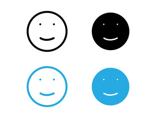 smile icon black and white vector outline sign