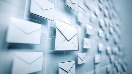 A Digital Rendering of an Email Inbox with Unread Messages