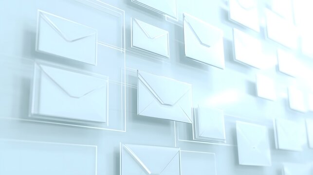 Digital Rendering of an Email Inbox with Unread Messages