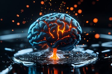 Brain absorbing new information like a sponge creating fresh neural pathways and expanding its capacity for knowledge