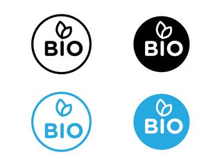 Bio vector icon black and white vector outline sign