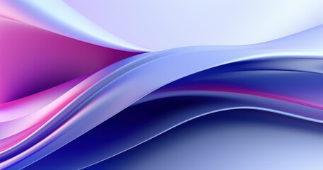 Fototapeta premium A smooth, flowing abstract design featuring gradients of purple and pink, creating a serene and modern aesthetic.