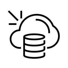 cloud with databse icon