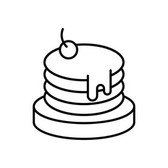 Pancakes vector icon stock illustration