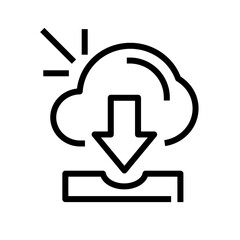 folder with download and cloud sign