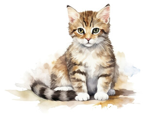 Obraz premium PNG Illustration of cat art animal kitten.