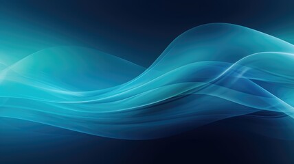 Fototapeta premium A smooth, flowing abstract design featuring shades of blue, evoking a sense of calm and fluidity.