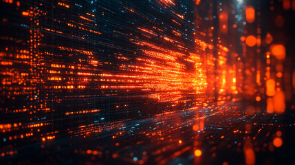 A computer screen with a bright orange background and a lot of small orange dots