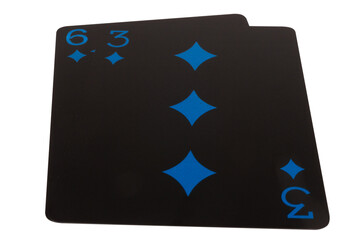 Obraz premium card black game deck point nine diamond six three