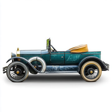 Fototapeta vintage car classic car old car retro automobile antique vehicle convertible blue car car side view historic car car show vintage convertible