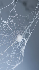 Spider on spiderweb with color background, Halloween concept