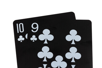 Obraz premium card black game deck point nine club ten nine