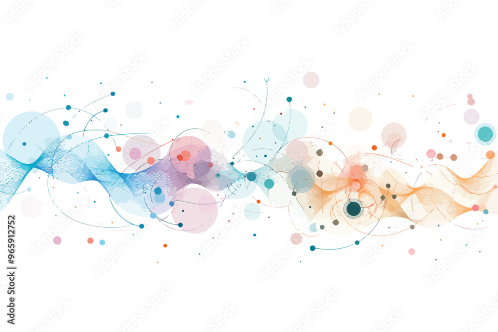 Wall mural ai neural network visualization isolated