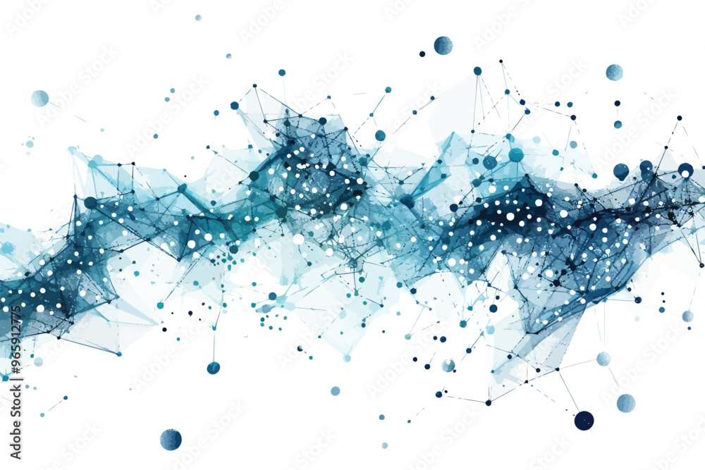 Wall mural ai neural network visualization isolated
