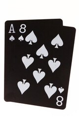 Fototapeta premium card black game deck point nine spade A one eight