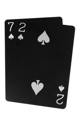 card black game deck point nine spade seven two