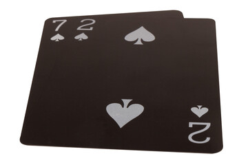 card black game deck point nine spade seven two