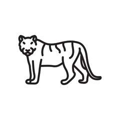 Tiger Outline Icon, Vector illustration