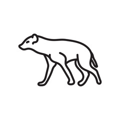 Hyena Outline Icon, Vector illustration