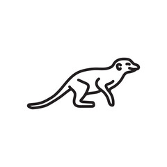 Meerkat Outline Icon, Vector illustration