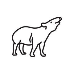 Tapir Outline Icon, Vector illustration