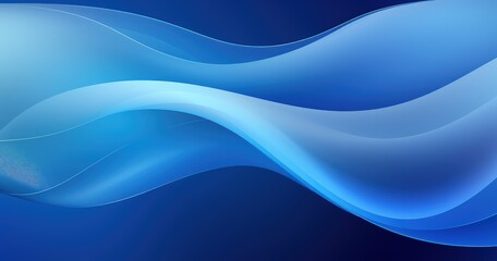 Fototapeta premium A smooth, flowing abstract design in shades of blue, creating a calming and modern visual effect.