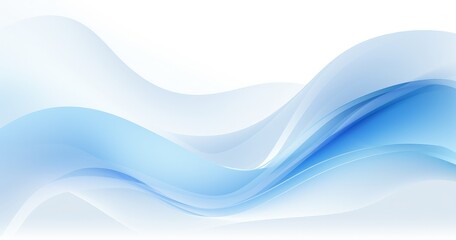 Obraz premium A smooth, flowing abstract design in shades of blue, creating a serene and modern aesthetic.