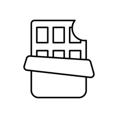 Chocolate Bar vector icon stock illustration