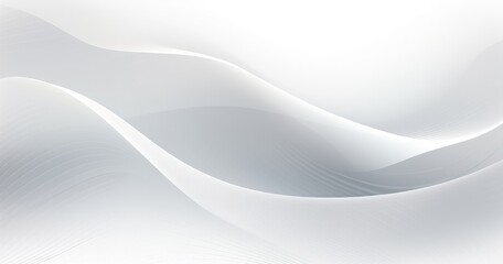 Obraz premium A smooth, flowing abstract design in shades of white and gray, ideal for backgrounds or digital presentations.