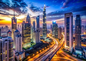 Fototapeta premium kuala lumpur skyline at night