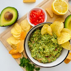 Guacamole Fresh Cooked and Served in Bowl