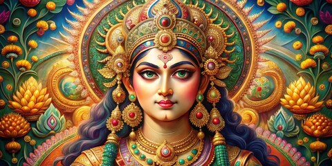Obraz premium Hindu Goddess of Beauty Style Ornate Intricate