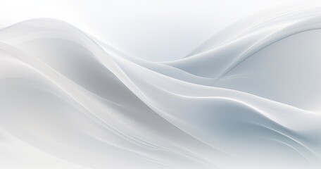 A smooth, flowing abstract design in soft white and gray tones, ideal for backgrounds or graphic resources.