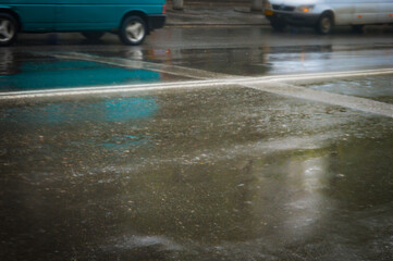 rain drops on the street