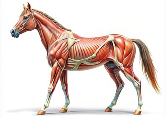 horse anatomy textbook equine biology medical illustrations